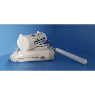  Combo cây lăn bụi Nhật Bản  có sẵn 1 lõi lăn  cán dài + 03 bộ lõi lăn bụi thay thế 16cm x 90 lớp 