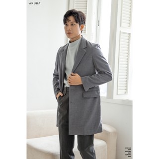  Áo khoác măng tô nam cao cấp AKUBA chất liệu dày dặn, đứng form, form regular 01K0128
