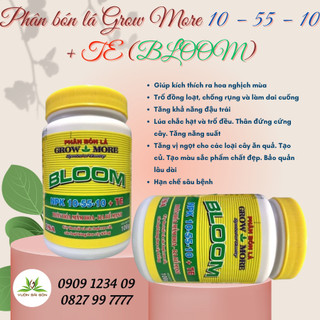 Phân bón lá Grow More Bloom 10-55-10, kích thích phân hoá mầm hoa - Green City