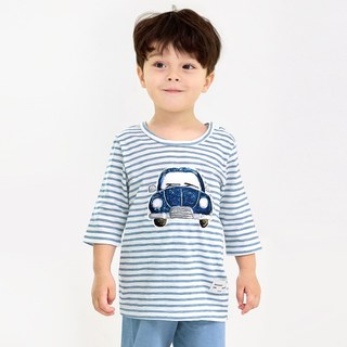 Đồ bộ lửng quần áo thun cotton mặc nhà mùa hè cho bé trai Unifriend Hàn Quốc 2024-3