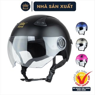 Mũ Bảo Hiểm 1/2 Royal Có Kính M156K An Toàn Thời Trang Sang Trọng