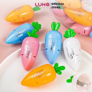 Gọt bút chì Carot LUHO, gọt bút chì sắc bén hình củ cà rốt dễ thương trang trí decor dành cho học sinh GB95