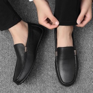 Giày lười Nam Giày nam da mềm đế cao su được khâu full đôi chắc chắn size 38 - 44 (DD Hàng Hộp )