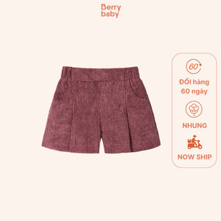 Quần váy bé gái BERRY quần giả váy nhung cho bé màu trơn dễ phối đồ VIC