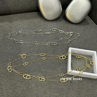Vòng cổ dây chuyền titan CD kiểu quấn dài cá tính, vòng chocker, mix váy cực sang chảnh