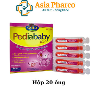 Pediababy ăn ngon, ngủ tốt, thông minh và Pedia baby Calcium Nano bổ sung canxi, phát triển chiều cao - Hộp 20 ống