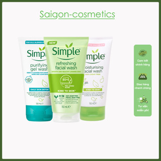 Sữa rửa mặt dành cho da mọi loại da Simple