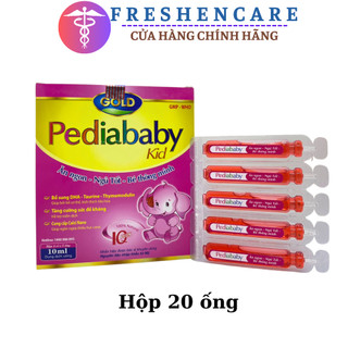 Pediababy ăn ngon, ngủ tốt, thông minh và Pedia baby Calcium Nano bổ sung canxi, phát triển chiều cao - Hộp 20 ống