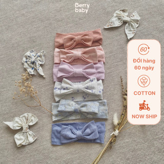 Turban nơ cotton cho bé gái nhiều màu BERRY phụ kiện cho bé gái