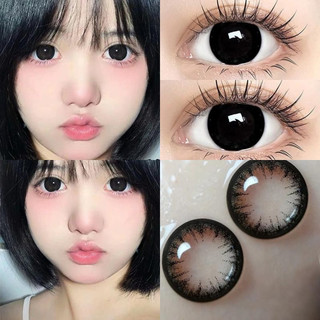Mystic Eyes lens đen cận Kính áp tròng cận  lens black devil eyes lens nâu giãn tròng to 14.5mm nữ