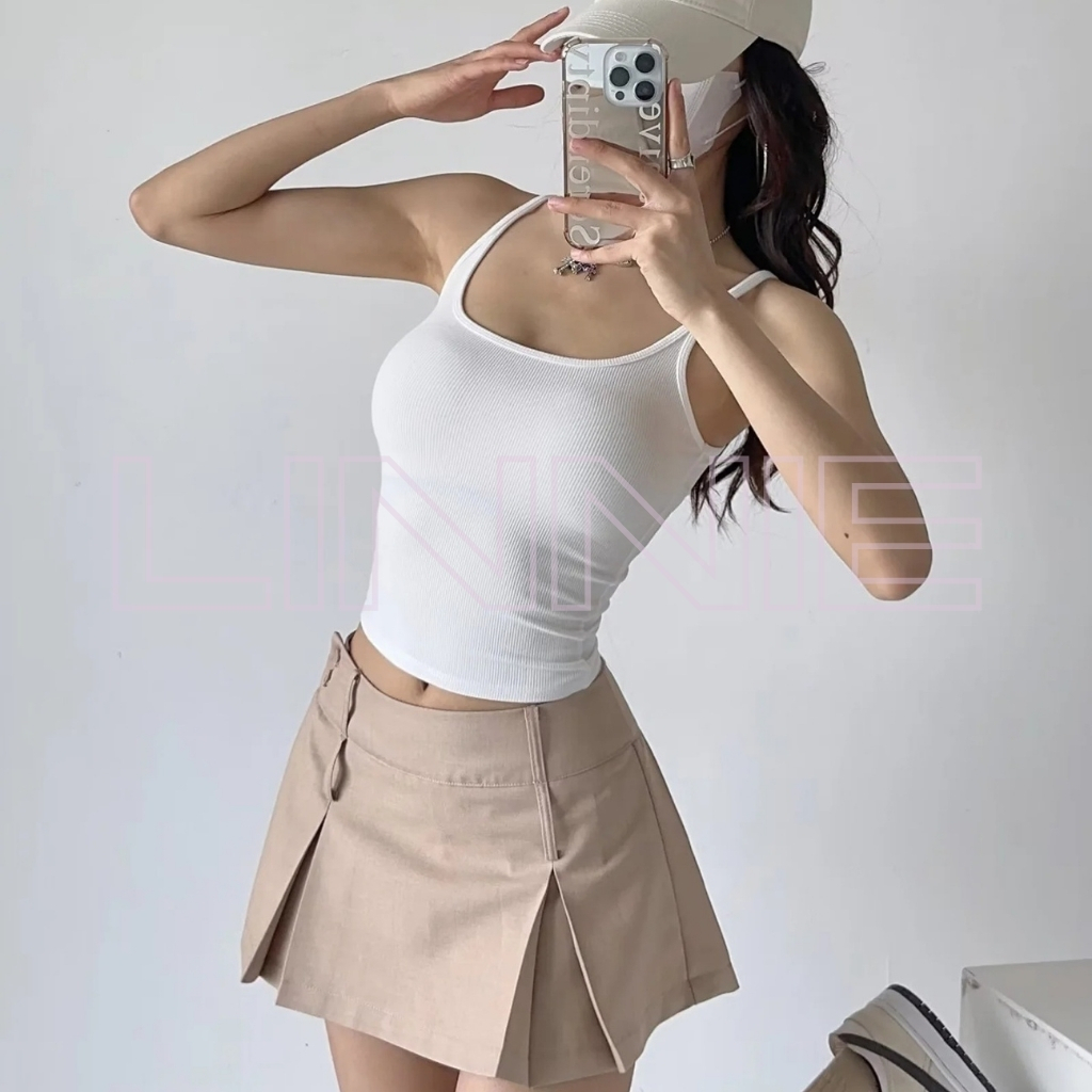 Áo ba lỗ gân tăm lụa nữ dáng ôm có mút ngực mềm co giãn 4 chiều thoải mái – POMTOP 2D01 | BigBuy360 - bigbuy360.vn