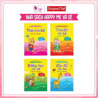 Sách Bộ 4 quyển thơ truyện cho bé tập nói tập đọc