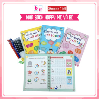 Sách - Vở luyện viết chữ đẹp tặng bút bay mực cho bé