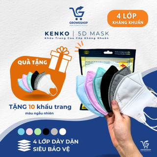 Thùng 500 cái khẩu trang 5d pro mask kenko 4 lớp kháng khuẩn - đạt chuẩn fda hoa kỳ