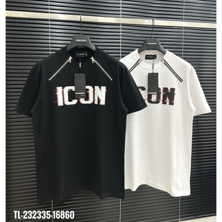 Áo phông nam nữ dsquared2 icon phối 2 khoá zip. áo thun nam nữ unisex form rông hottrend 2023 dành cho các boy phố.