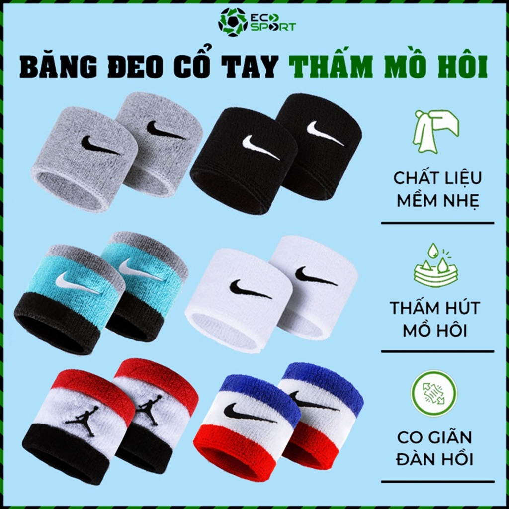 Băng Cổ Tay Nam Nữ Thấm Mồ Hôi Bảo Vệ Cổ Tay Khi Chơi Bóng Đá Bóng Rổ Cầu Lông Tennis Tập Gym Chạy Bộ ECO SPORT