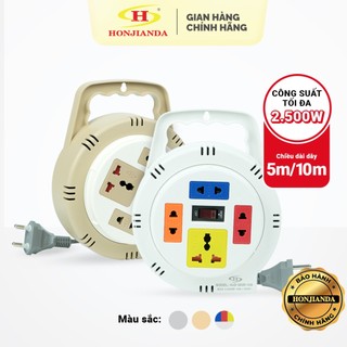 Ổ cắm điện tròn xoay tay Honjianda Mã 08 Dây 5m/10m - chính hãng