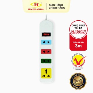 Ổ cắm điện đa năng Honjianda Mã 03 Dây 3m/5m - an toàn chống quá tải