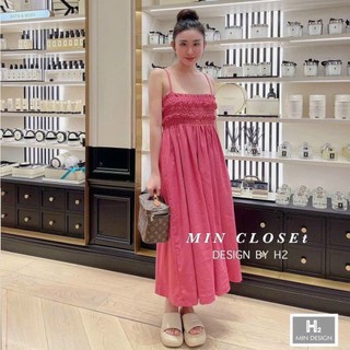 Đầm kate lụa hai dây cột dây phía sau MTB