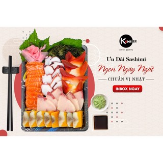 [GIAO HỎA TỐC TPHCM] SASHIMI SET CAO CẤP CHUẨN VỊ NHẬT BẢN - TẶNG WASABI, NƯỚC TƯƠNG VÀ RAU ĂN KÈM