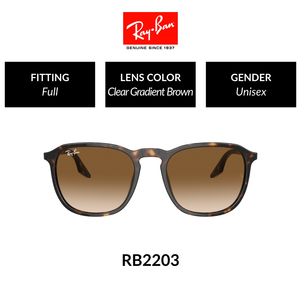 Mắt kính RAY-BAN - RB2203F 902/51 - Size 55 - Kính mát