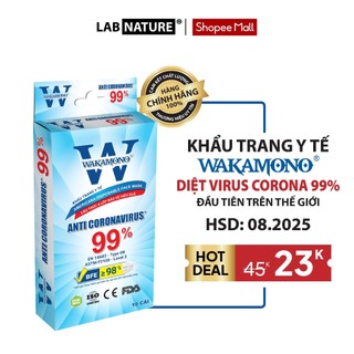 Khẩu trang y tế WAKAMONO – (4 lớp, hộp 10 cái)