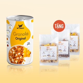 Ngũ Cốc Ăn Kiêng Granola Vị Original Hạt Hạnh Nhân Mix Sữa Chua Sấy Khô Befresco 300g