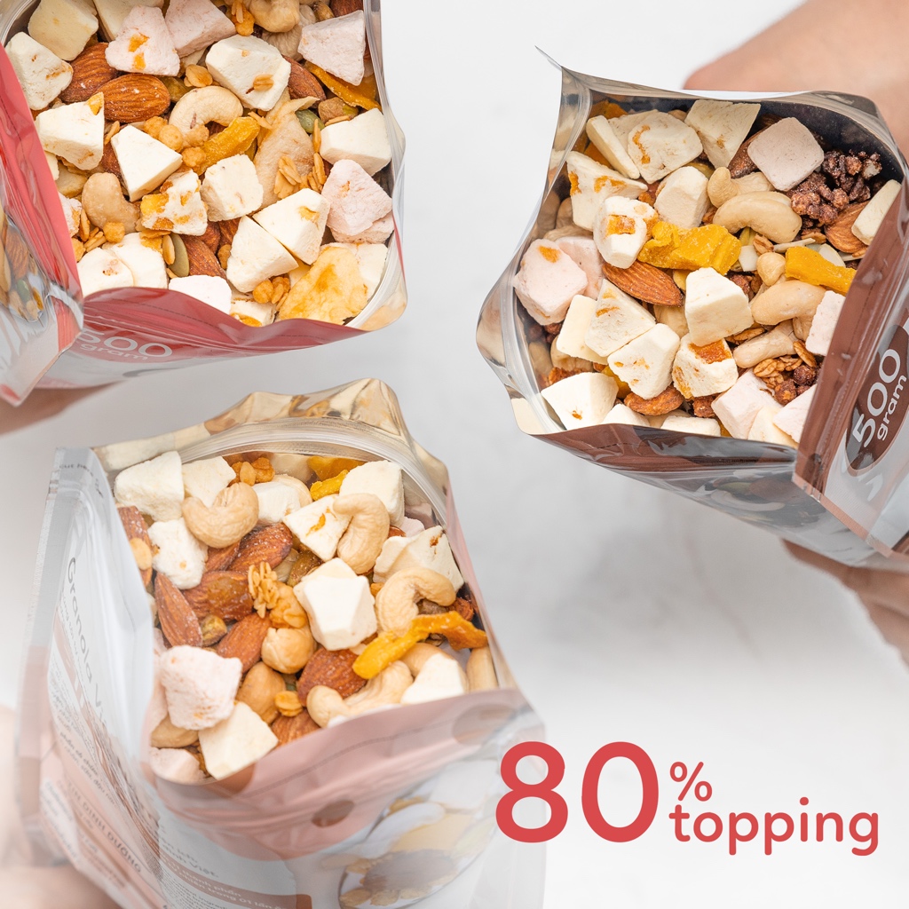 [FULL VỊ] Granola 03 Vị Nhiều Hạt Nhiều Viên Sữa Chua Sấy Ngũ Cốc Ăn Kiêng Befresco 500g