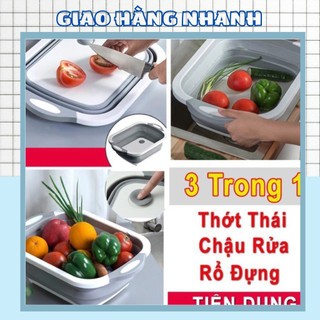 Thớt Đa Năng Kèm Chậu Gấp Gọn 2 IN 1 Tiện Dụng, Thiết Kế Thông Minh Kiểu Dáng Sang Trọng Tiện Lợi Size To 88011