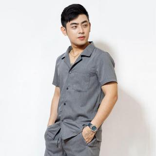 [Hàng Loại 1] Bộ đũi nam cổ vest basic, sang trọng, lịch lãm Áo Menswear