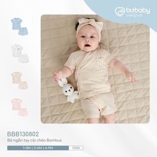[CHÍNH HÃNG] Bộ quần áo cộc tay cài chéo trẻ em Bambus Bu