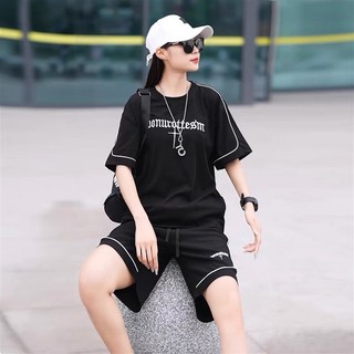 Đồ bộ mặc nhà ESSEO mẫu in chữ thời trang hiện đại Phong cách Hàn Quốc mặc nhà đi chơi đều đẹp – Bộ đồ thể thao S0