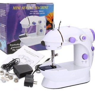 Máy may mini để bàn gia đình - máy khâu cầm tay mini gia đình siêu tiện lợi có đèn led