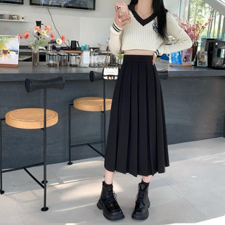 Chân váy dài xếp ly
