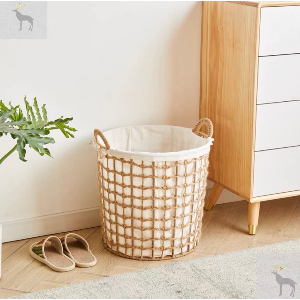 Sọt tròn vát đựng quần áo, đồ chơi cho bé