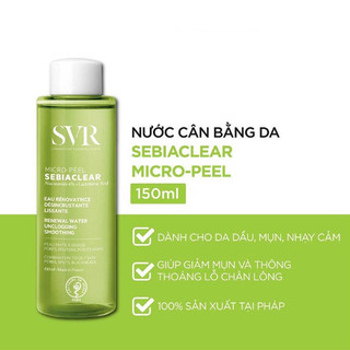 Nước hoa hồng dành cho da dầu mụn svr sebiaclear micro peel 150ml