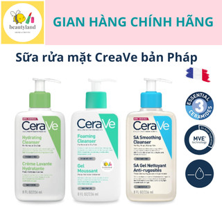 (Bản Pháp) Sữa rửa mặt CeraVe 236ml/ 473ml dịu nhẹ, làm sạch sâu