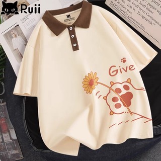Áo Thun polo Tay Ngắn Phong Cách Hàn Quốc Thời Trang Mùa Hè 2024 Cho Bé Gái 25-50kg