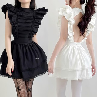 TADstore - Shandy Love Dress đầm xoè bèo nhún chất cotton