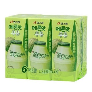 (DATE MỚI NHẤT) Lốc Sữa Dưa lưới Hàn Quốc Binggrae Melon Milk (200ml x 6 hộp)