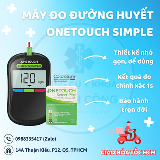Máy đo đường huyết Onetouch Select Plus Simple kèm hộp 25 que thử