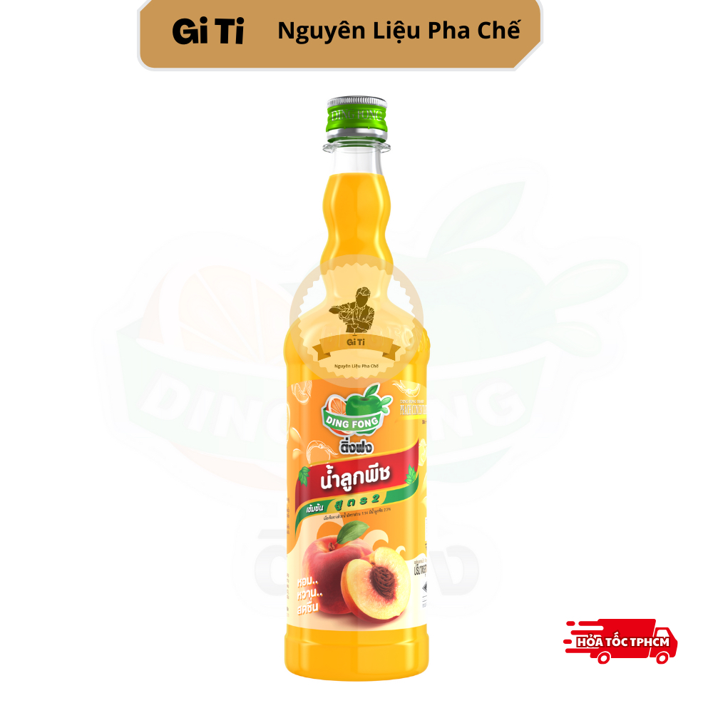Siro/Syrup Ding Fong Đào 760ml | Siro Thái Lan