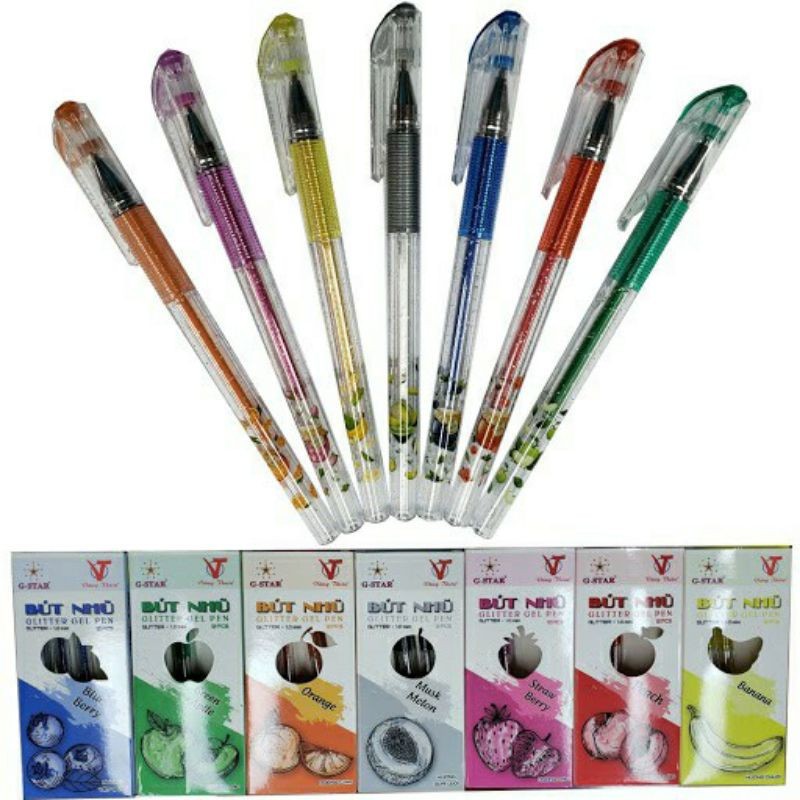 Bút Gel GSTAR Glitter - Nhũ Kim tuyến hương trái cây