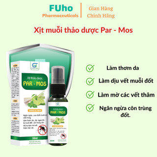 Xịt Muỗi Cho Bé Par Mos An toàn cho trẻ nhỏ, Xua đuổi muỗi và côn trùng, làm dịu da Duocphamfuho 55ml