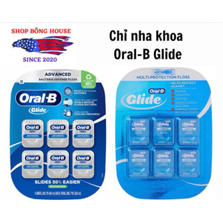 [BILL MỸ] Set 6 hộp Chỉ Nha Khoa OralB Glide Advanced mỗi hộp 44m
