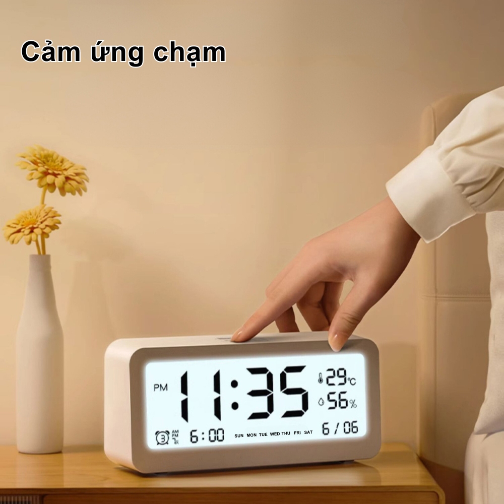 Đồng hồ để bàn báo thức, Sipanic 2 chế độ báo thức đa năng đo nhiệt độ độ ẩm phòng