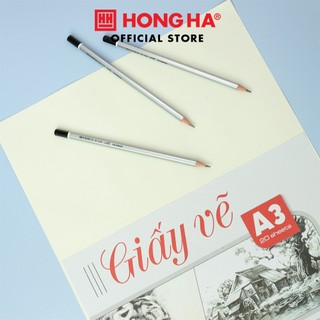 Giấy vẽ A3/A4 Hồng Hà định lượng 100gsm độ trắng tự nhiên
