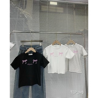 Áo thun babbytee croptop in 2 nơ Myra Babytee2no0143/P8K9