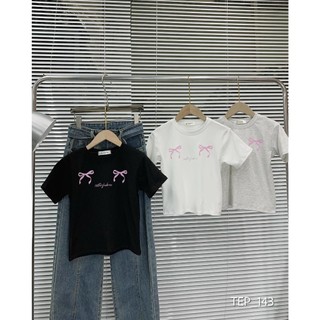 Áo thun babbytee croptop in 2 nơ Myra Babytee2no0143/P8K9