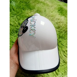 Nón bảo hiểm đính đá chuột Mickey